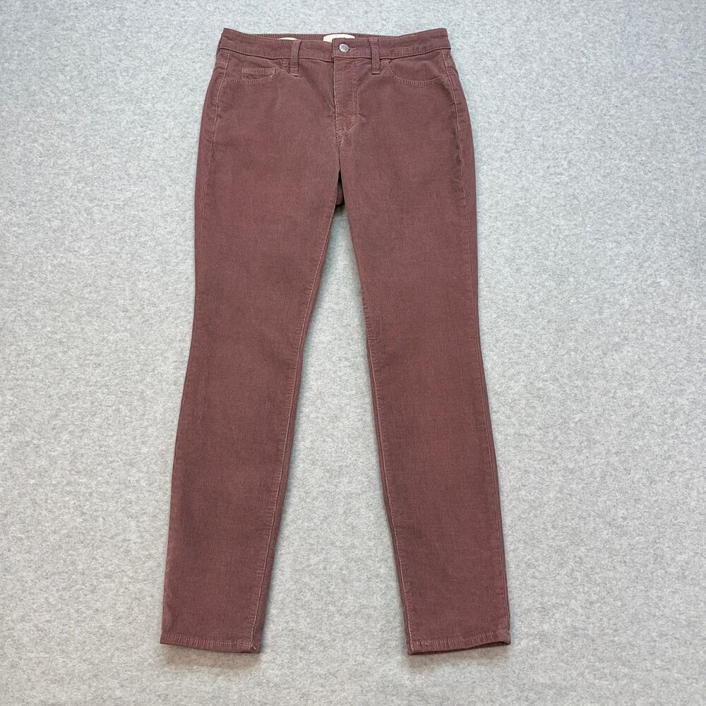 Universal Thread Pants High-Rise Skinny Corduroy WMNS 4/27R Maroon Ankle Street